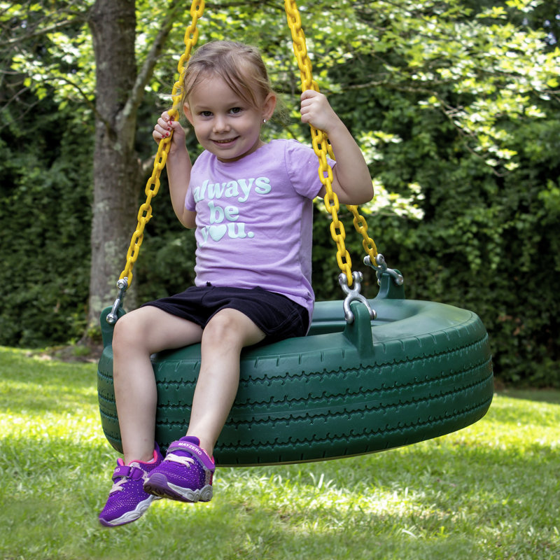 Redwood and Green Cedar Playground System with Slide and Swings