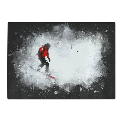 Snowboarding Paint Splash Chopping Board