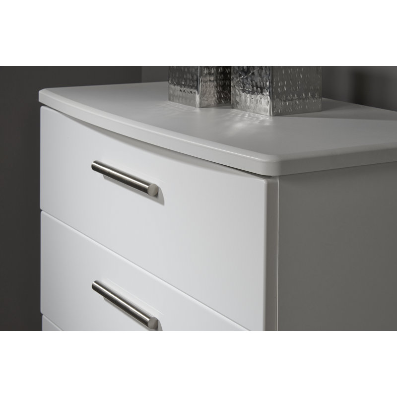 Fully Assembled Yvette 3 Drawer Chest, White