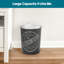 JVL Polypropylene WITH SILVER METAL TRIM ON TOP Decorative Bin
