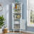 Elegant Wood Bookcase with Adjustable Shelve