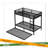Metal Bunk Bed With Trundle, Black-1595695051