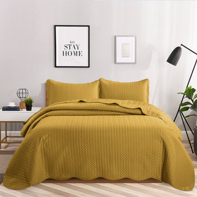 Ensemble de couvre-lit embossé en microfibre pour très grand lit - très grand, doux et résistant à la poussière, 3 pièces