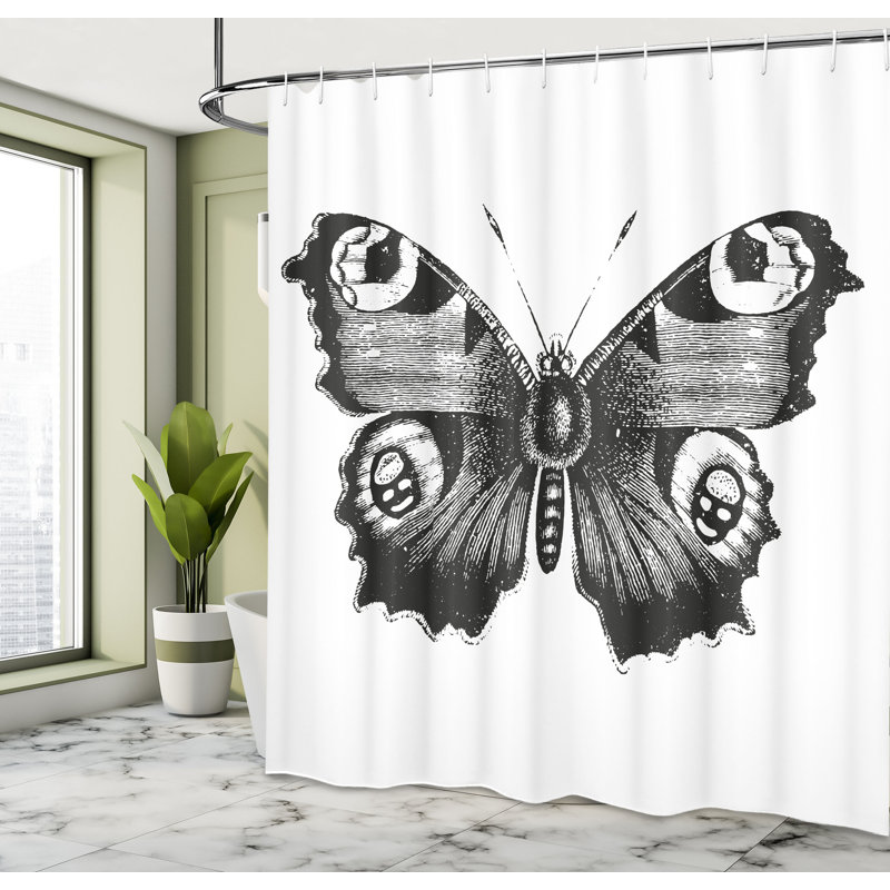 Shower Curtain with Hooks Included, 84"H x 69"W