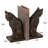 Cole And Grey Resin Frowning Cat Decorative Bookends With Copper Accents
