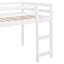 Lit mezzanine avec design multifonctionnel coulissant