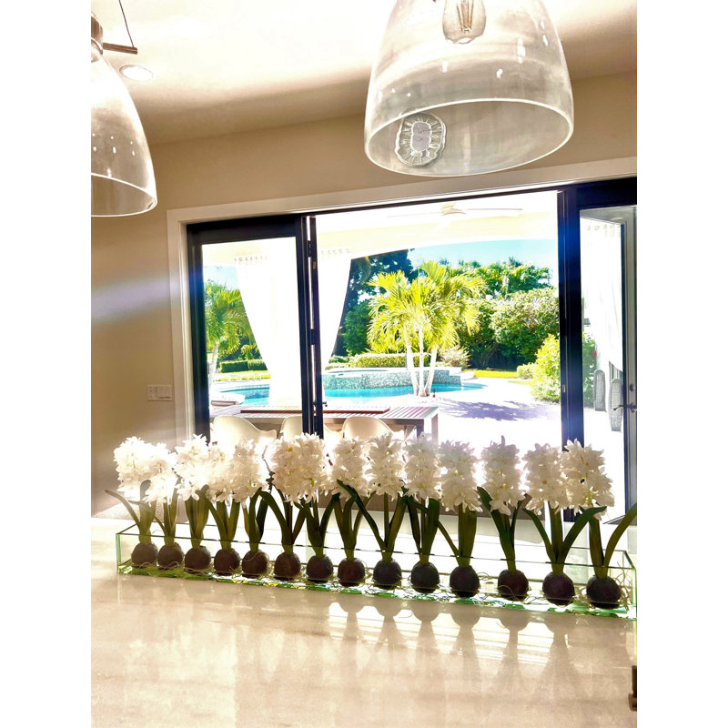 Centre de table Orchids, H 16 po x l 24 po x P 4 po, Blanc