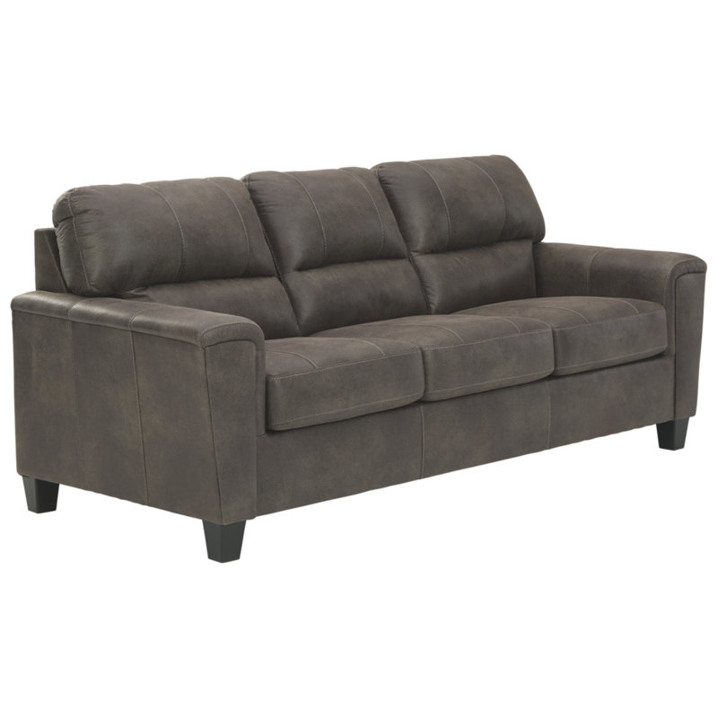 Canapé à accoudoirs carrés 89 po, Gris anthracite