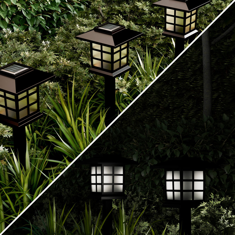 Solar Matte Black Solar Powered Integrated LED Pathway Light Pack