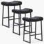 24" Modern Backless Saddle Counter Height Bar Stools With Metal Frame for Kitchen Island-1405023896