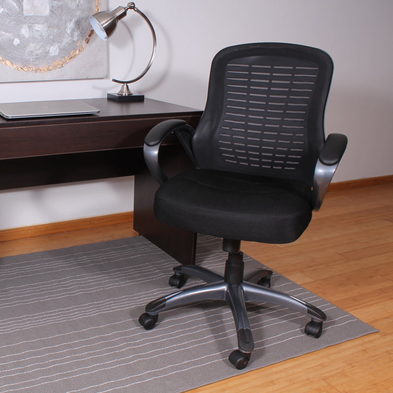 ErgoComfort High Back Swivel Task Chair with Mesh & Leather Accents