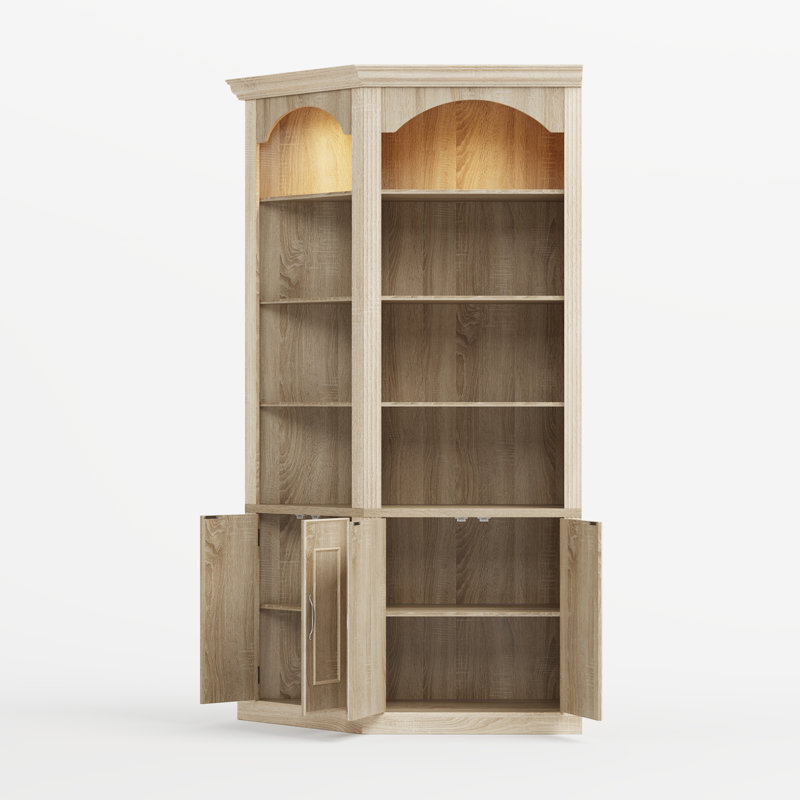 Bibliothèque en coin Lareau, Beige