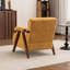 Chaise d'appoint rembourrée de style Mid-Century avec pieds en bois massif-1465627632