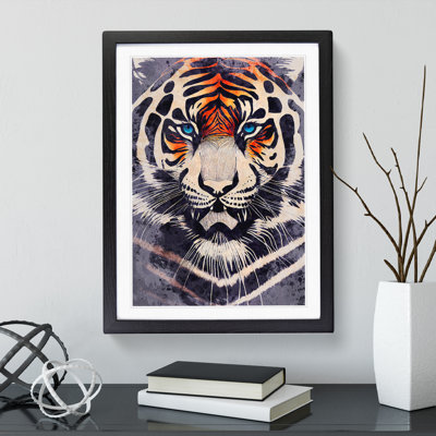 Tiger in Watercolour No.3 - Framed Print