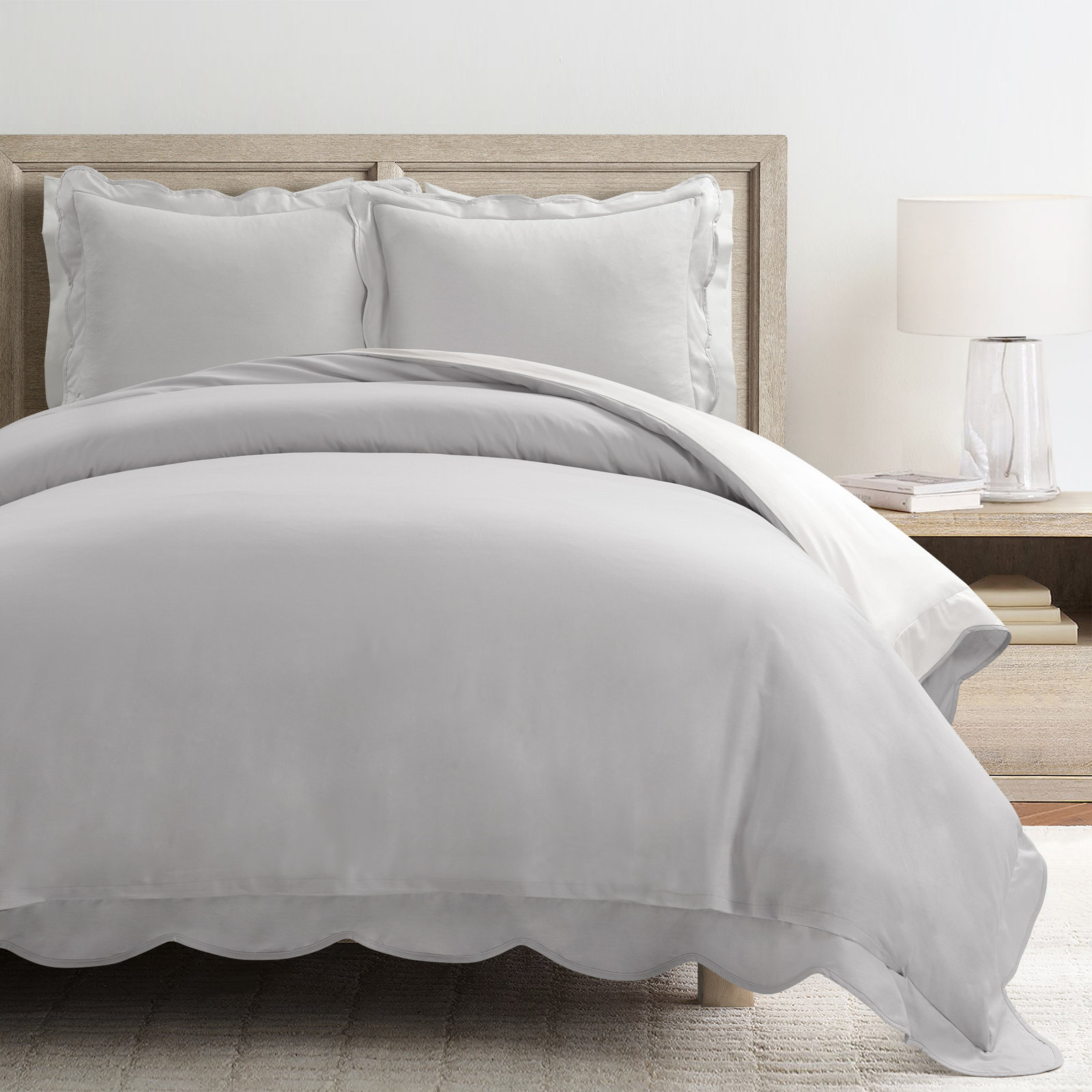 Packard Microfiber Duvet Cover Set, King Duvet Cover, Gray