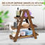 Support à petits gâteaux en bois à 3 niveaux avec plateau de service et échelle pliable