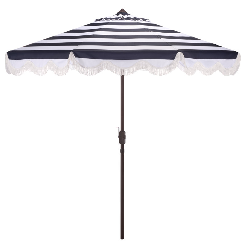 256.01cm Market Parasol, Navy Striped