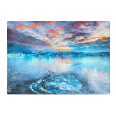 Tempered Glass Iceland View Chopping Board