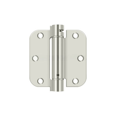 Charnière à ressort en nickel poli 3-1 / 2 po x 3-1 / 2 po x 5/8 po Deltana DSH35R514
