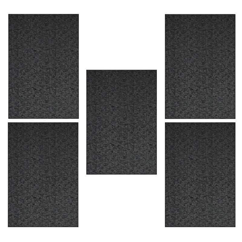 Ensemble de tapis intérieur / extérieur en nylon touffeté à la machine Levitus, Rond 2 pi