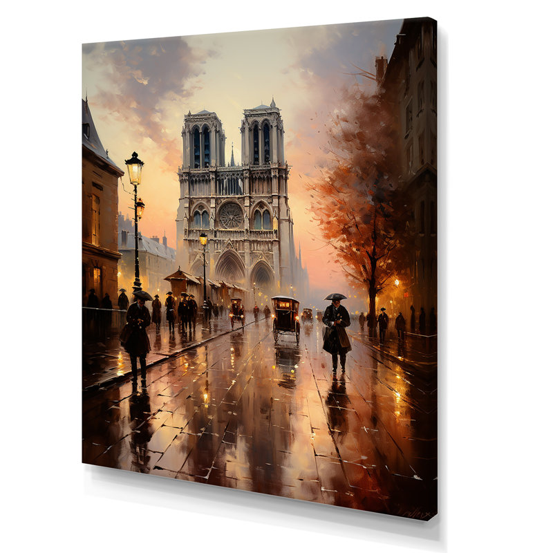 La cathédrale de Normandie par Claude I - impressions d'art mural de paysages urbains, H 20 po x l 12 po x P 1 po