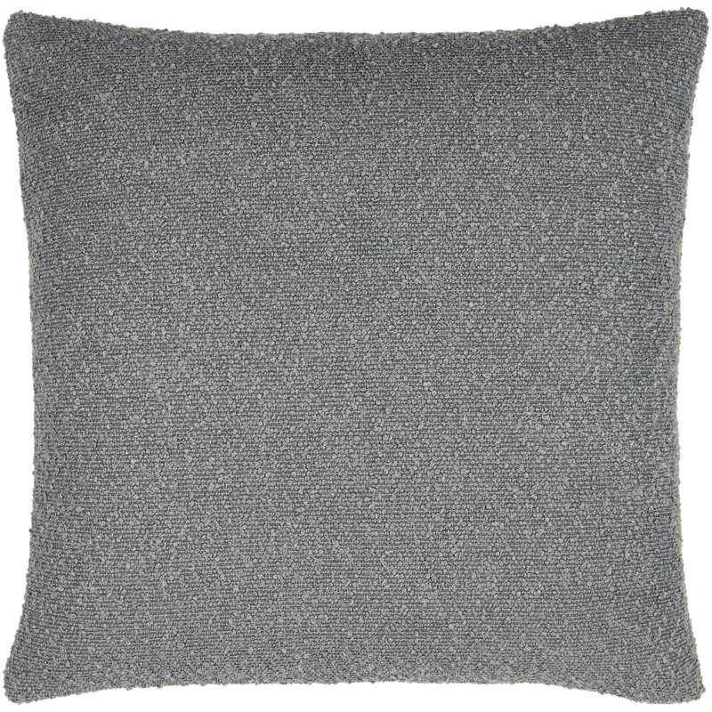 Coussin décoratif Amalfi Boucle, Bas, 20 po x 20 po, Ardoise
