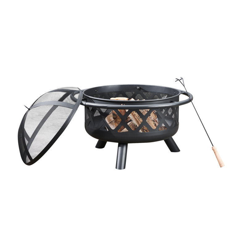 Klinger Round Steel Wood Burning Smokeless Fire Pit