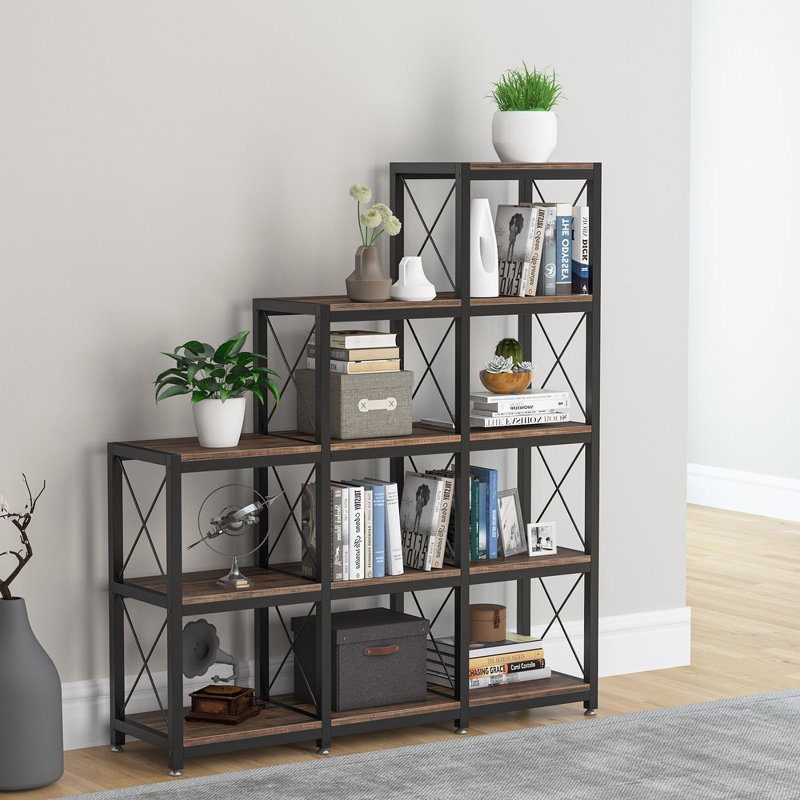 Ladder Bookcase, Brown/Black