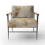 Chaise d'appoint rembourrée de formes géométriques Beige et or Marble Lightning III-1384464149