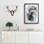 Graceful Elephant Portrait in Abstract - Picture Frame Painting Print-55735246-55735248