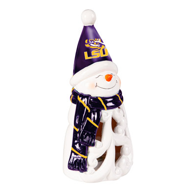 Statuaire à DEL bonhomme de neige de l'Université Louisiana State, 8 po