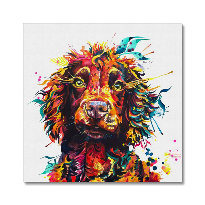 Teddy the Cocker Spaniel Dog - Wrapped Canvas Art Prints from Sarah Taylor Art, 80cm H x 80cm W