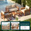 Chaise 2 places avec table basse Aira