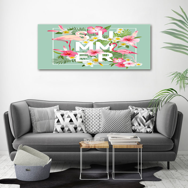 Holidays And Flamingos - Wrapped Canvas Print
