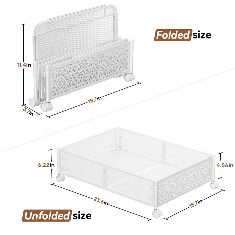 Metal Underbed Storage with Wheels Latitude Run Color: Black