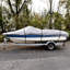 Budge Sporstman 600 Denier Jusqu'à 22 pi Housse de bateau longue (largeur de poutre jusqu'à 106 po) grise-130622533