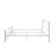 Lit en métal de taille moderne - blanc, construction solide, silencieux et stable, processus d'assemblage facile, aucun sommier requis, peut accueillir des matelas de 8 pouces et plus, capacité de poids de 600 lb