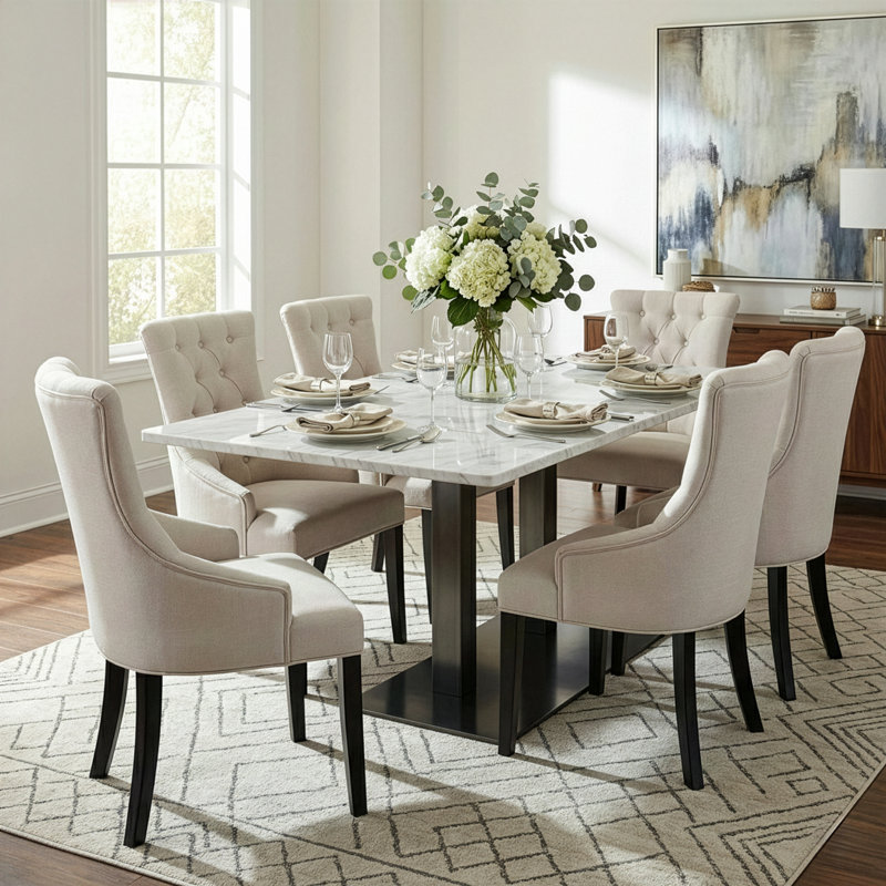 Chaise rembourrée Chesterman, Beige
