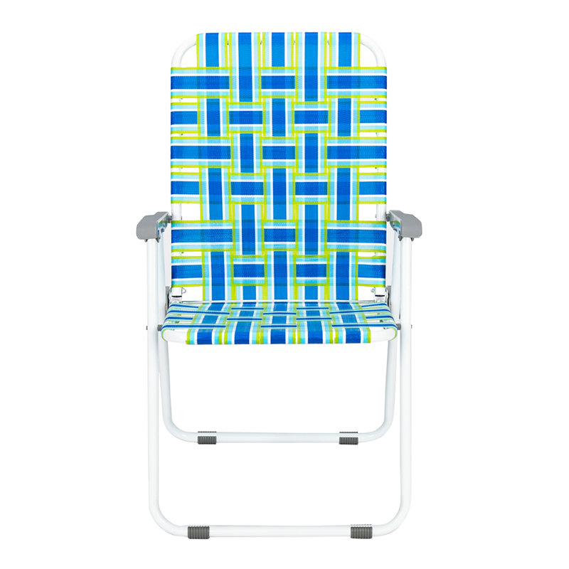 Chaise de plage Saood, Vert pâle / bleu