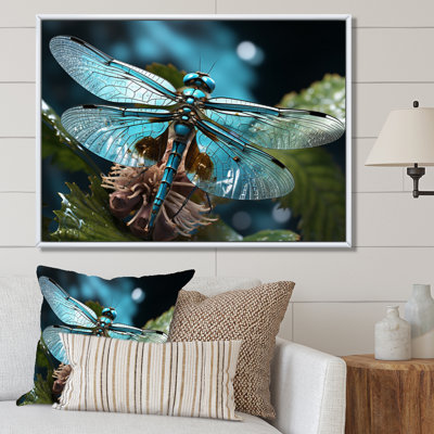 " Teal Dragonfly Airborne Jewel "