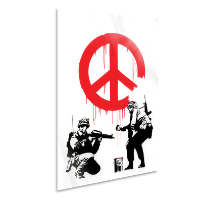 Soldiers by Banksy - No Frame Print on Plastic / Acrylic
