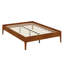 Lit plateforme moderne et minimaliste avec lattes de bois-245190361