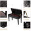 Banc de piano noir à boutons, hauteur réglable-1263655743