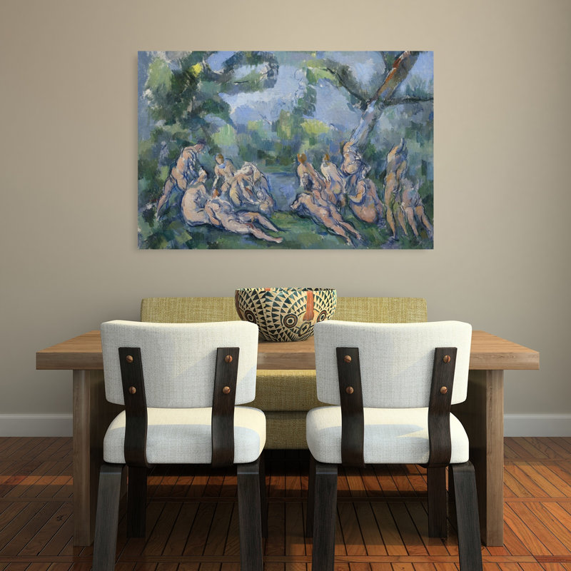 Les Baigneuses, 1899-1904, estampe d'art mural abstrait contemporain, H 32 po x l 48 po