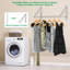 Portemanteaux mural pliant pour la salle de lavage, manteau en aluminium et organisateur de lessive avec tringles