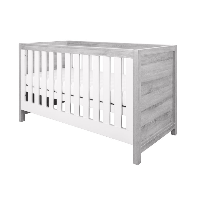 Tutti Bambini Modena 3-in-1 Cot Bed, White/Grey Ash