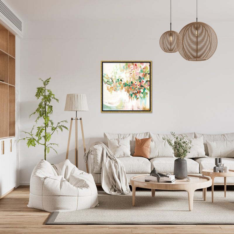 Nature Inspired Blotch Floral, 16" H x 16" W