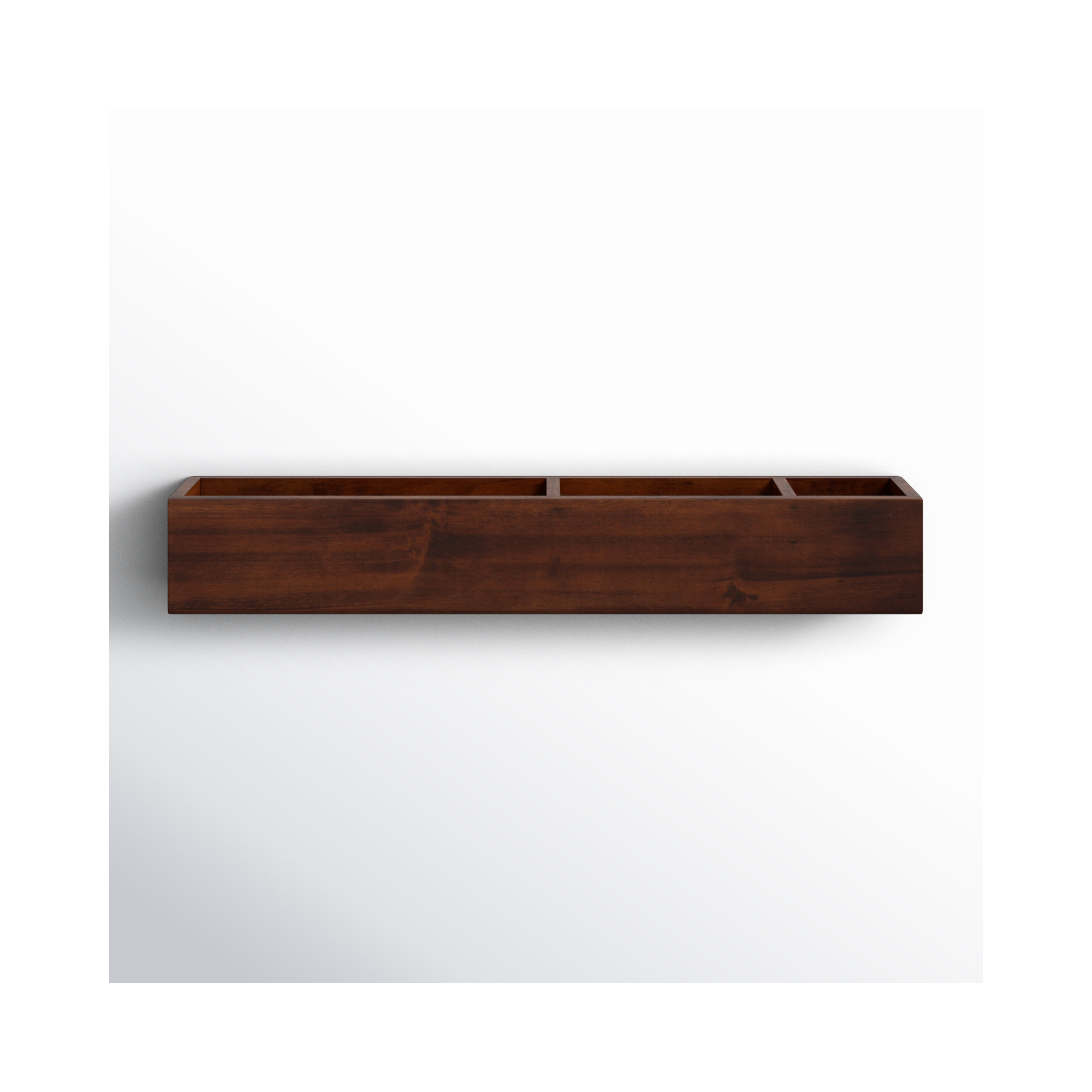 Sabini Wall Pocket Shelf, Walnut Brown