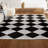 Utgard Classic Geometric Diamond Pattern White/Charcoal Rug-1309139850
