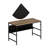 Modern Study Desk, Dore & Black Color, 47.2 x 29.1 x 23.6 inches | 100% Melamine Coated Particle Board, Thickness: 0.7 inches | Sleek Industrial Design Perfect for Home Office & Creative Spaces-983883496